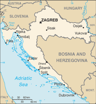 Kroatienkarte